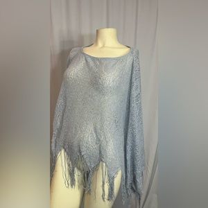 Blissing with sparkle poncho size large no name
